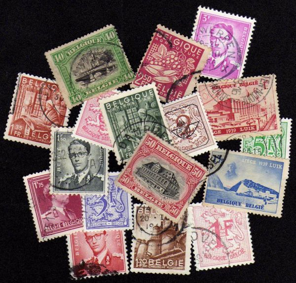 17 selos da Bélgica